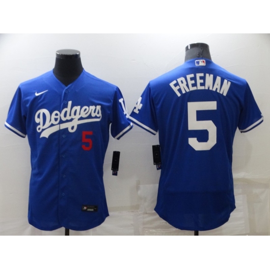 Men's Nike Los Angeles Dodgers #5 Freddie Freeman Blue Baseball Jersey - Ujersey