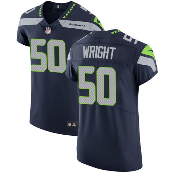 Men's Nike Seattle Seahawks #50 K.J. Wright Steel Blue Team Color Vapor Untouchable Elite Player NFL Jersey - Ujersey