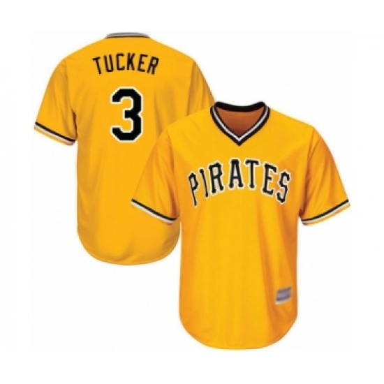 Youth Pittsburgh Pirates #3 Cole Tucker Authentic Gold Alternate Cool Base Baseball Player Jersey - Ujersey