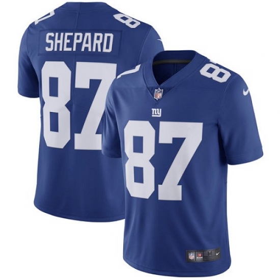 Youth Nike New York Giants #87 Sterling Shepard Royal Blue Team Color Vapor Untouchable Limited Player NFL Jersey - Ujersey