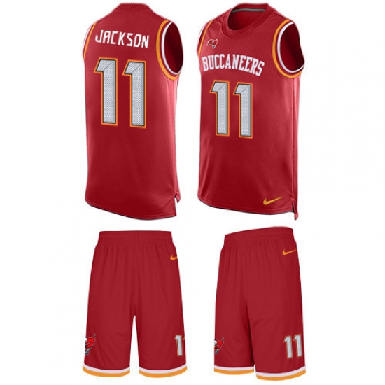 Men's Nike Tampa Bay Buccaneers #11 DeSean Jackson Limited Red Tank Top Suit NFL Jersey - Ujersey