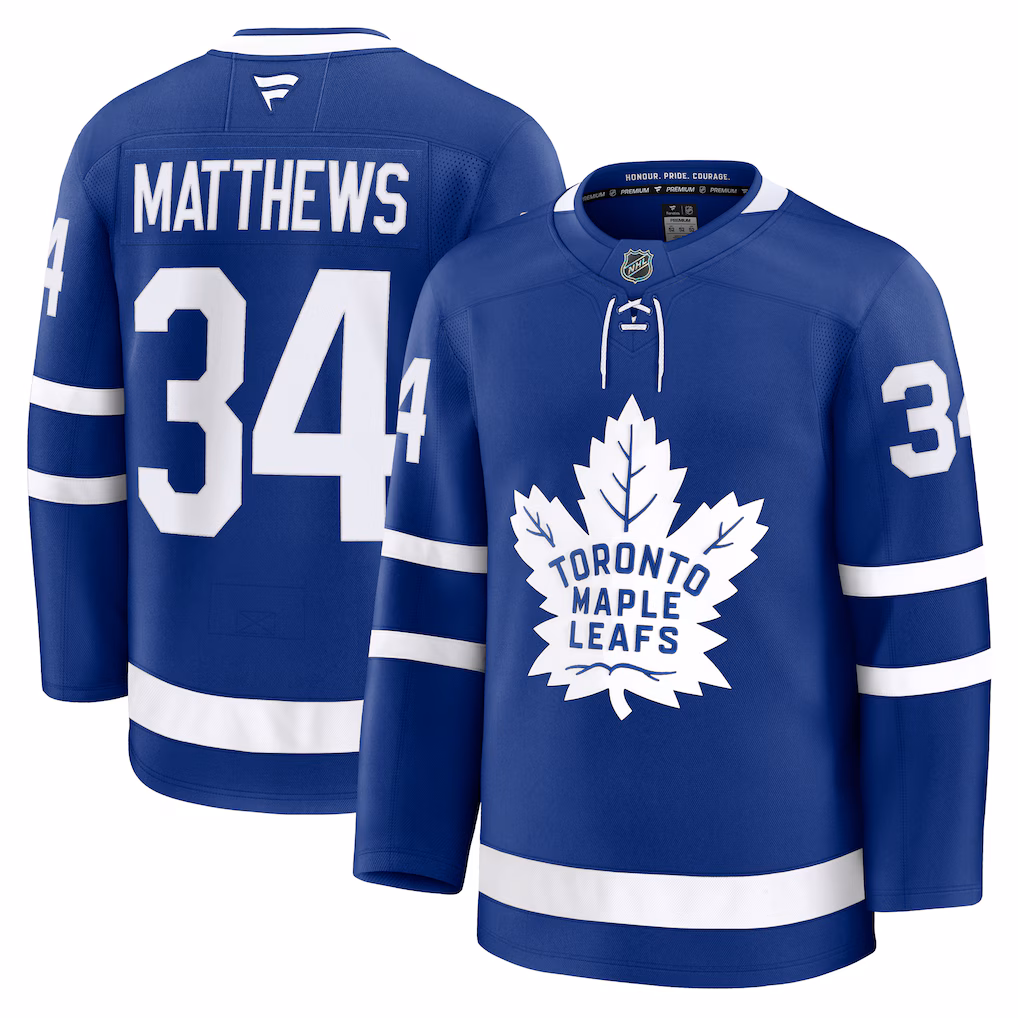 Men's Toronto Maple Leafs Auston Matthews Fanatics Blue Home Premium Jersey - ujerseystore