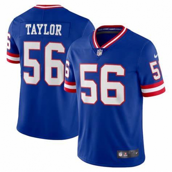 Men's New York Giants #56 Lawrence Taylor Royal Classic Vapor Limited Jersey - Ujersey