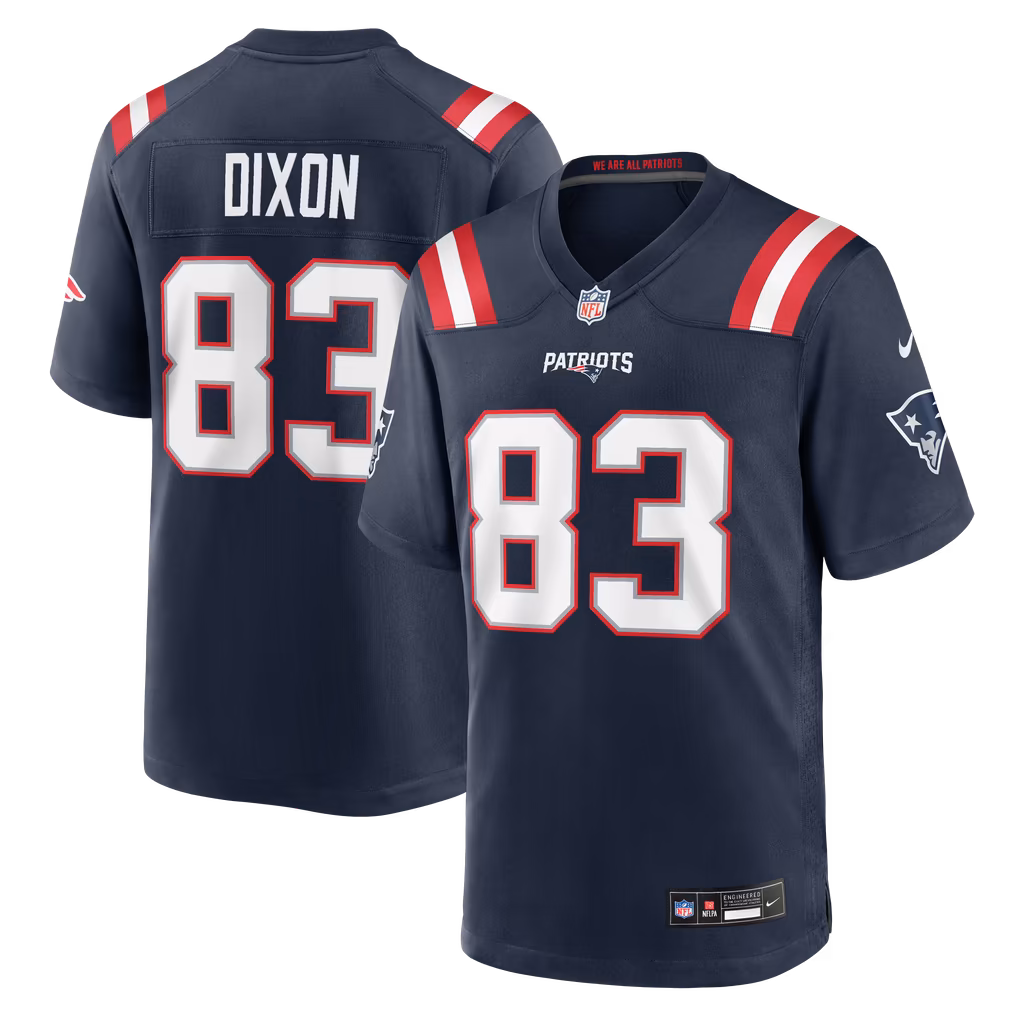 Men's New England Patriots Kyle Dixon Nike Navy Team Game Jersey - Ujersey