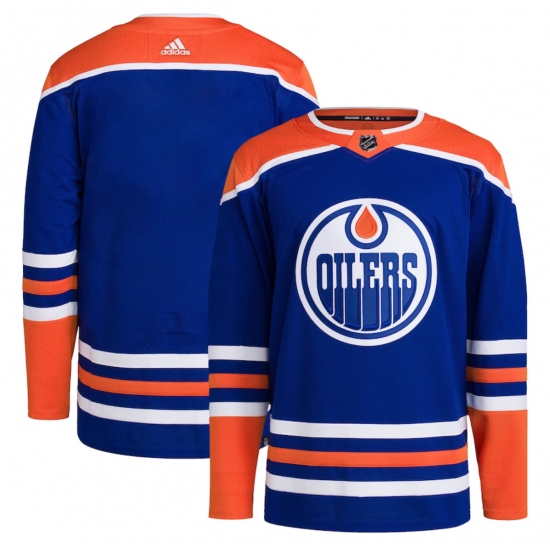 Men's Edmonton Oilers Blank Royal Stitched Jersey - Ujersey
