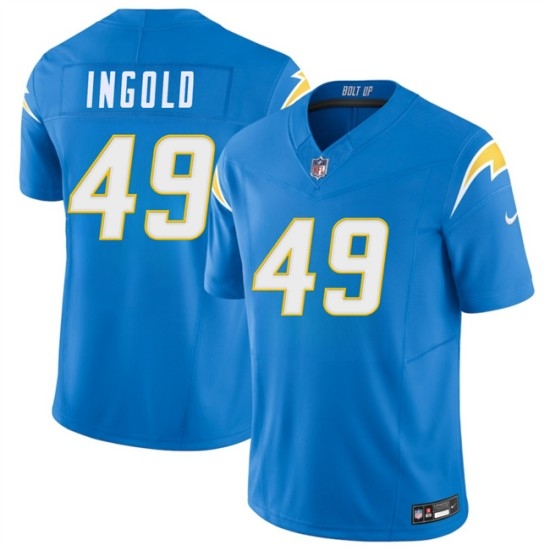 Men's Los Angeles Chargers #49 Alec Ingold Blue 2026 F.U.S.E. Vapor Limited Football Stitched Jersey - Ujersey