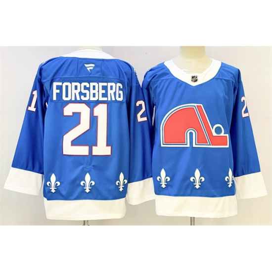 Men's Colorado Avalanche #21 Peter Forsberg Blue 2025 Stitched Hockey Jersey - Ujersey
