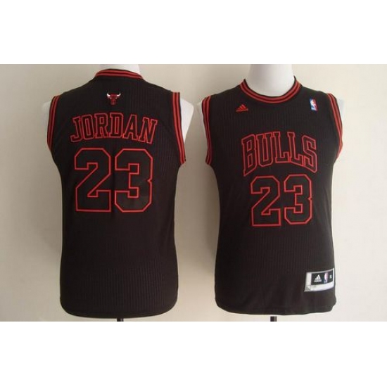 Youth Adidas Chicago Bulls #23 Michael Jordan Swingman Black NBA Jersey - Ujersey