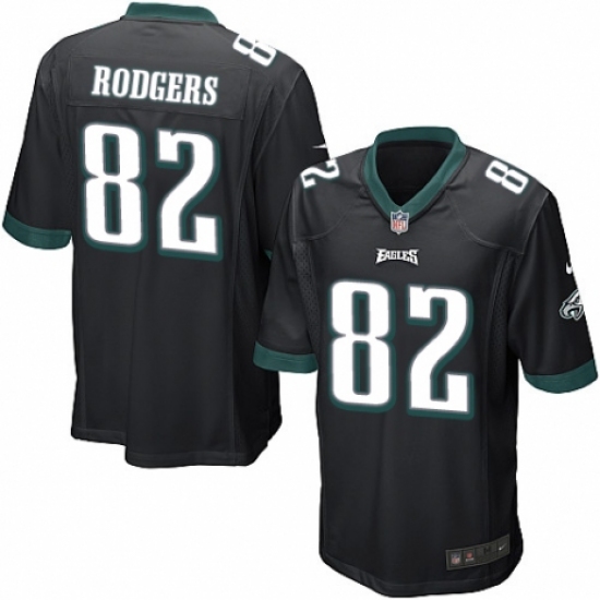 Men's Nike Philadelphia Eagles #82 Richard Rodgers Game Black Alternate NFL Jersey - Ujersey