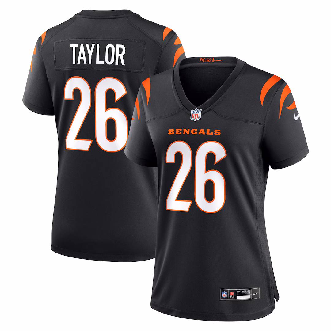 Women's Cincinnati Bengals Ja'Sir Taylor Nike Black Team Game Jersey - U-jersey