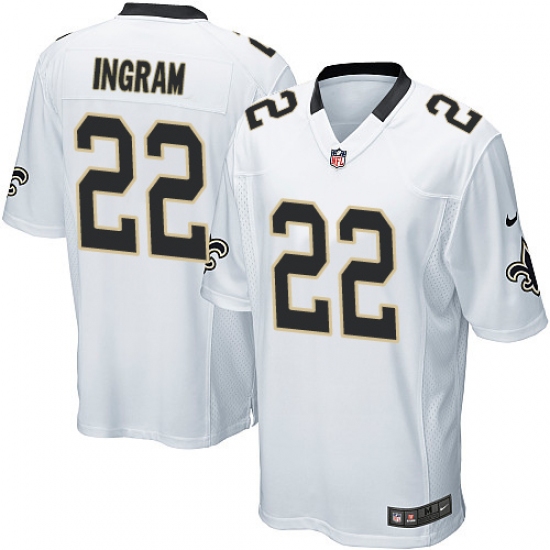 Men's Nike New Orleans Saints #22 Mark Ingram Game White NFL Jersey - Ujersey