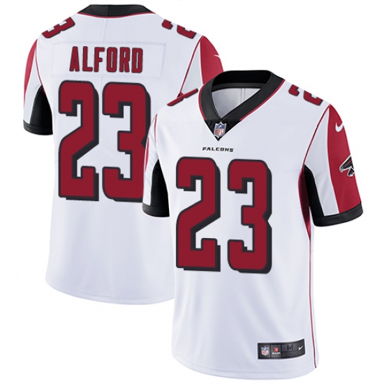 Men's Nike Atlanta Falcons #23 Robert Alford White Vapor Untouchable Limited Player NFL Jersey - Ujersey