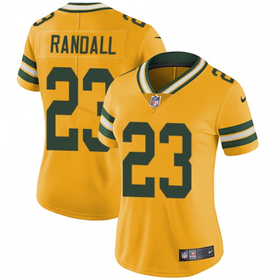 Women's Nike Green Bay Packers #23 Damarious Randall Limited Gold Rush Vapor Untouchable NFL Jersey - Ujersey