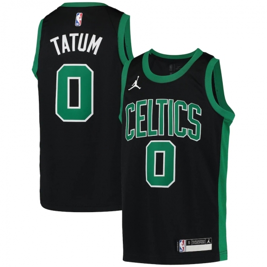 Youth Boston Celtics #0 Jayson Tatum Nike Black 2020-21 Swingman Player Jersey - Ujersey