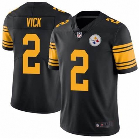 Men's Pittsburgh Steelers #2 Michael Vick Black Nike Limited Jersey - Ujersey