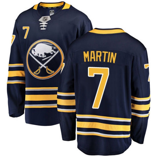 Men's Buffalo Sabres #7 Rick Martin Fanatics Branded Navy Blue Home Breakaway NHL Jersey - Ujersey