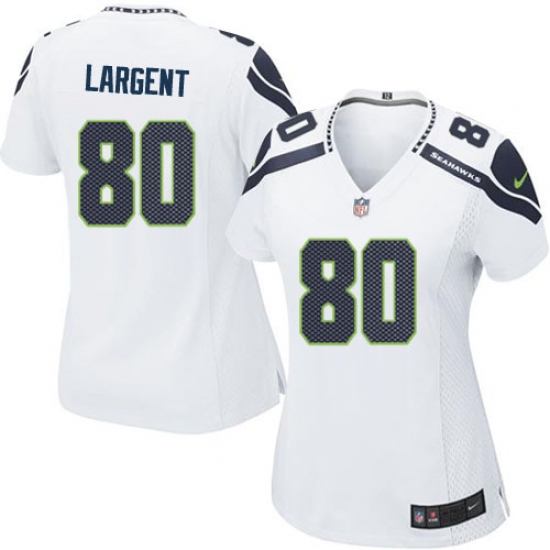 Women's Nike Seattle Seahawks #80 Steve Largent Game White NFL Jersey - Ujersey