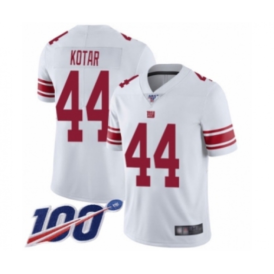 Men's New York Giants #44 Doug Kotar White Vapor Untouchable Limited Player 100th Season Football Jersey - Ujersey