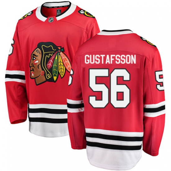 Youth Chicago Blackhawks #56 Erik Gustafsson Fanatics Branded Red Home Breakaway NHL Jersey - Ujersey