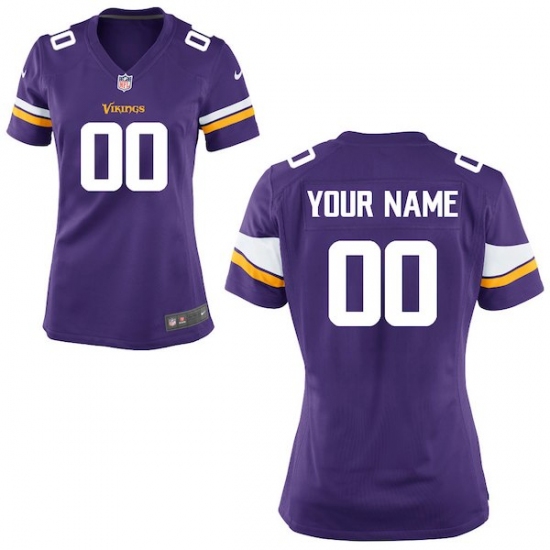 Women's Minnesota Vikings Nike Purple Custom Game Jersey - Ujersey