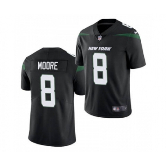 Men's New York Jets #8 Elijah Moore 2021 Black Vapor Untouchable Limited Jersey - Ujersey