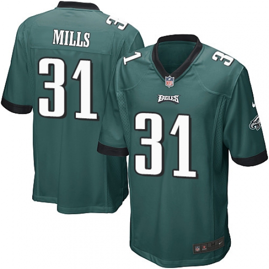 Men's Nike Philadelphia Eagles #31 Jalen Mills Game Midnight Green Team Color NFL Jersey - Ujersey