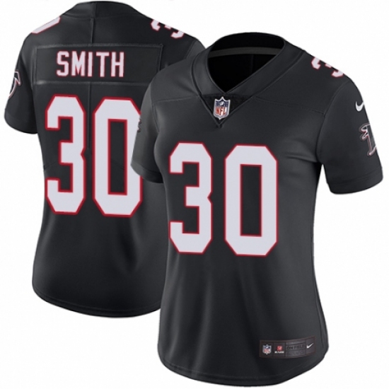 Women's Nike Atlanta Falcons #30 Ito Smith Black Alternate Vapor Untouchable Limited Player NFL Jersey - Ujersey