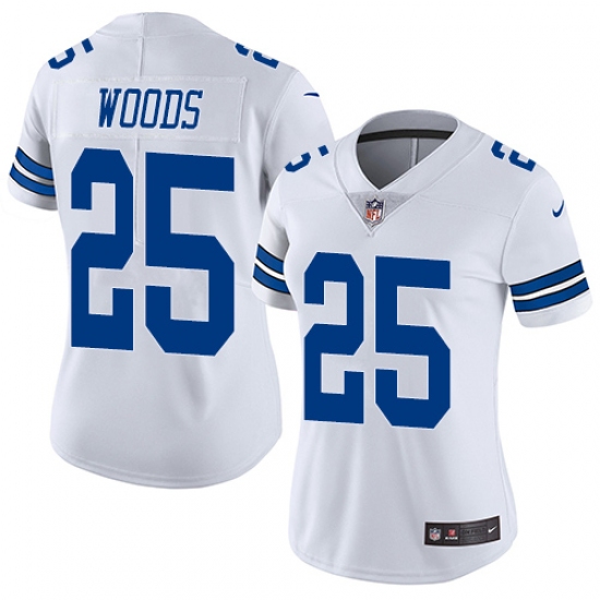 Women's Nike Dallas Cowboys #25 Xavier Woods White Vapor Untouchable Limited Player NFL Jersey - Ujersey