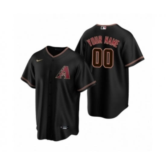 Arizona Diamondbacks Custom Nike Black Replica Alternate Jersey - Ujersey