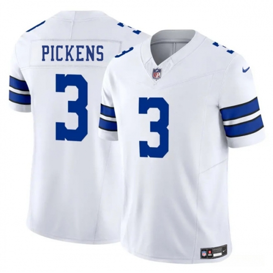 Men's Dallas Cowboys #3 George pickens White 2025 F.U.S.E. Vapor Untouchable Limited Football Stitched Jersey - Ujersey