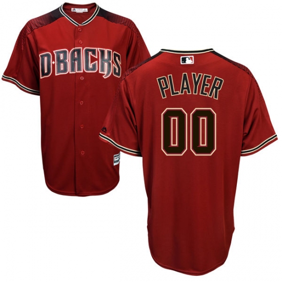 Men's Arizona Diamondbacks Majestic Sedona Red/Black Cool Base Custom Jersey - Ujersey