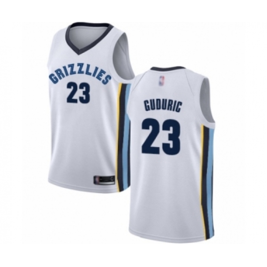 Men's Memphis Grizzlies #23 Marko Guduric Authentic White Basketball Jersey - Association Edition - Ujersey