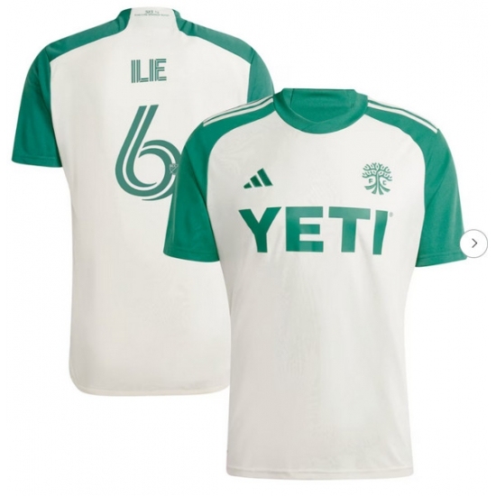 Mens Austin FC Ilie Sanchez adidas Tan 2024 The Armadillo Kit Replica Player Jersey - Ujersey