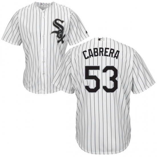 Youth Majestic Chicago White Sox #53 Melky Cabrera Replica White Home Cool Base MLB Jersey - Ujersey