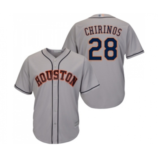 Men's Houston Astros #28 Robinson Chirinos Replica Grey Road Cool Base Baseball Jersey - Ujersey