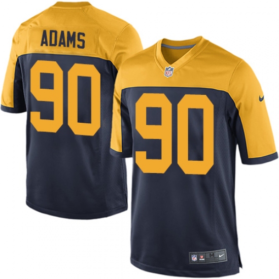 Men's Nike Green Bay Packers #90 Montravius Adams Game Navy Blue Alternate NFL Jersey - Ujersey