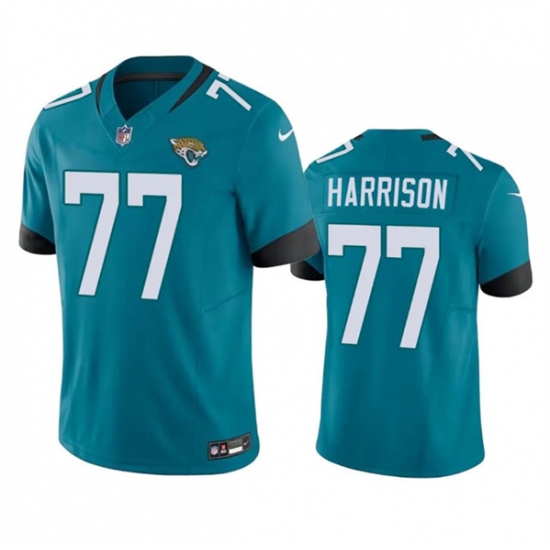 Men's Jacksonville Jaguars #77 Anton Harrison Teal 2023 F.U.S.E. Vapor Untouchable Limited Football Stitched Jersey - Ujersey