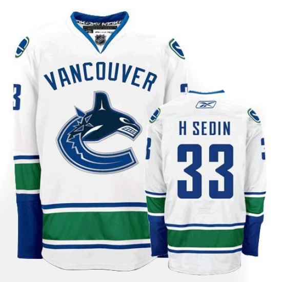 Youth Reebok Vancouver Canucks #33 Henrik Sedin Authentic White Away NHL Jersey - Ujersey