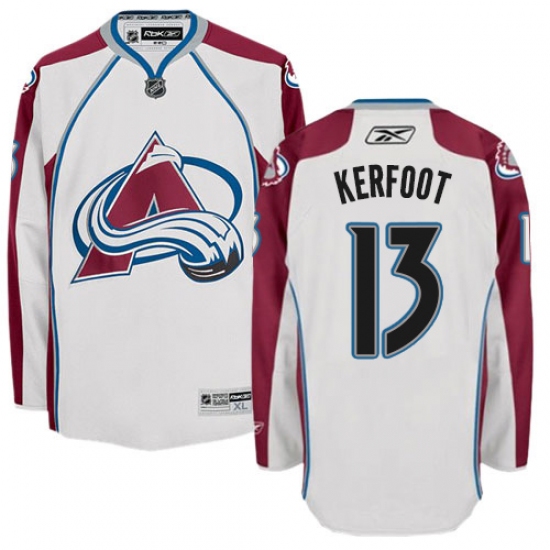 Women's Reebok Colorado Avalanche #13 Alexander Kerfoot Authentic White Away NHL Jersey - Ujersey