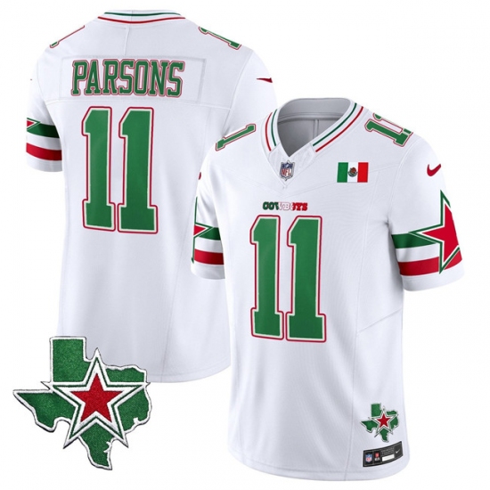 Men's Dallas Cowboys #11 Micah Parsons 2024 Mexico White F.U.S.E. Stitched Football Jersey - Ujersey