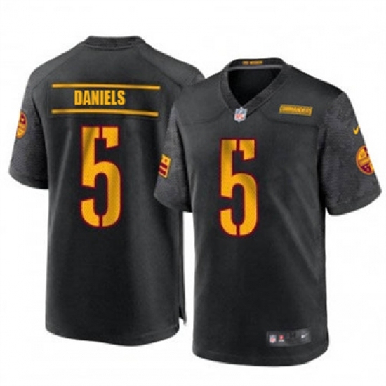 Youth Washington Commanders #5 Jayden Daniels Black 2024 F U S E Vapor Limited Stitched Football Jersey - Ujersey
