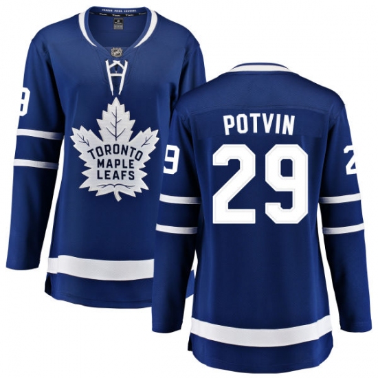 Women's Toronto Maple Leafs #29 Felix Potvin Fanatics Branded Royal Blue Home Breakaway NHL Jersey - Ujersey