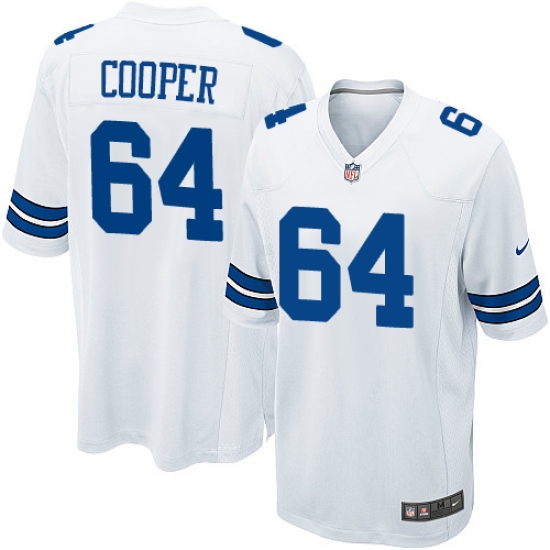 Men's Nike Dallas Cowboys #64 Jonathan Cooper Game White NFL Jersey - Ujersey