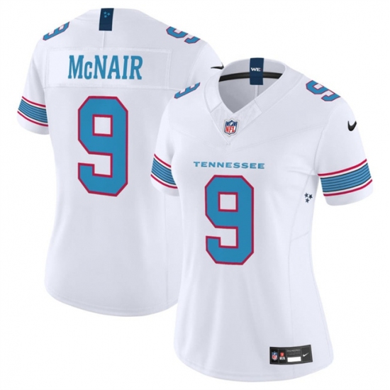 Women's Tennessee Titans #9 Steve McNair White 2026 F.U.S.E. Vapor Limited Stitched Football Jersey(Run Small) - Ujersey