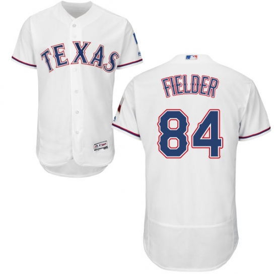 Men's Majestic Texas Rangers #84 Prince Fielder White Flexbase Authentic Collection MLB Jersey - Ujersey
