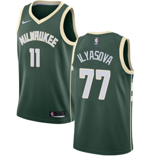 Youth Nike Milwaukee Bucks #77 Ersan Ilyasova Swingman Green NBA Jersey - Icon Edition - Ujersey