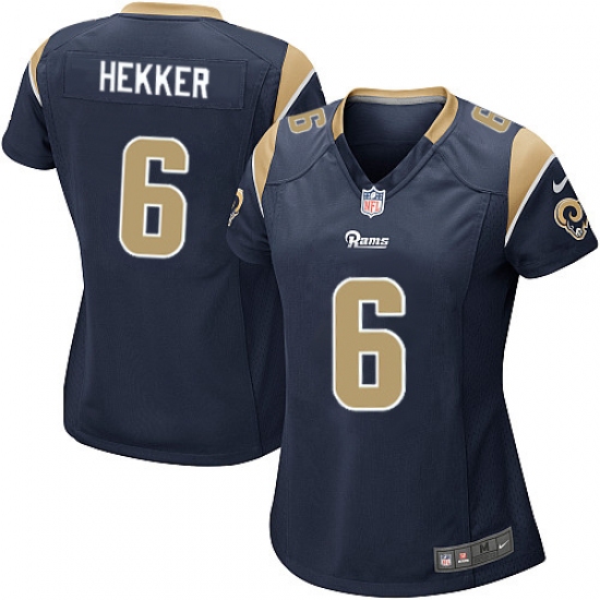 Women's Nike Los Angeles Rams #6 Johnny Hekker Game Navy Blue Team Color NFL Jersey - Ujersey