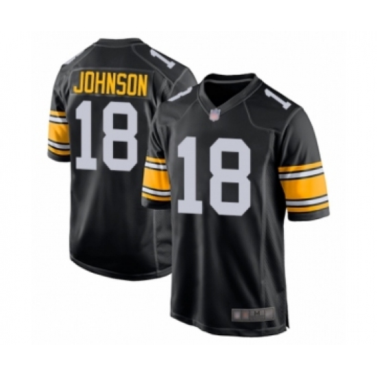 Men's Pittsburgh Steelers #18 Diontae Johnson Game Black Alternate Football Jersey - Ujersey