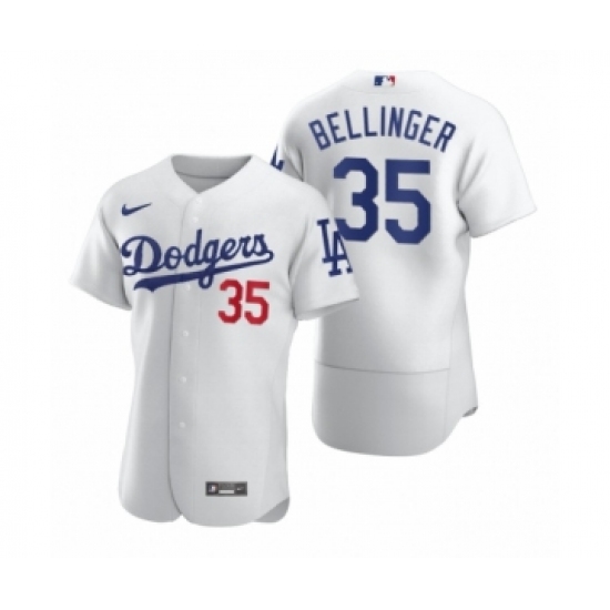 Men's Los Angeles Dodgers #35 Cody Bellinger Nike White 2020 Authentic Jersey - Ujersey