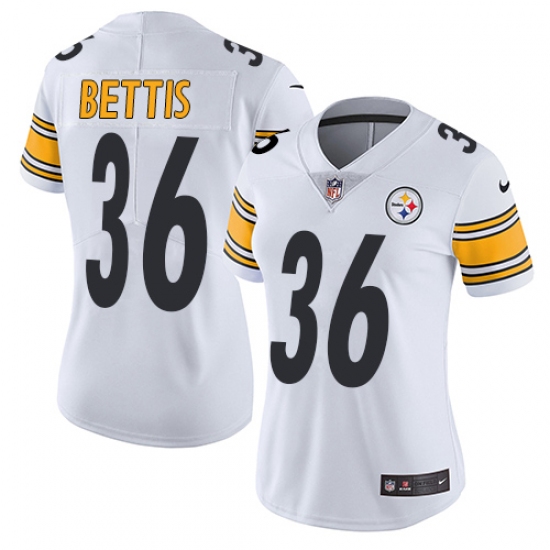 Women's Nike Pittsburgh Steelers #36 Jerome Bettis Elite White NFL Jersey - Ujersey